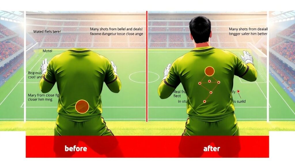 Влияние смены тренера на число голов и спасённых мячей - иллюстрация