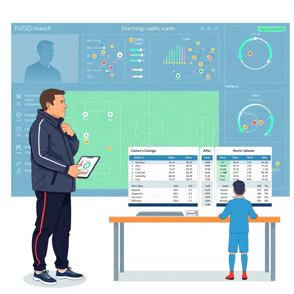 Влияние смены тренера на число голов и спасённых мячей в команде