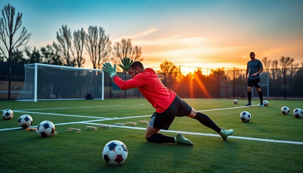 Школа вратарей: упражнения для реакции и позиционирования - иллюстрация