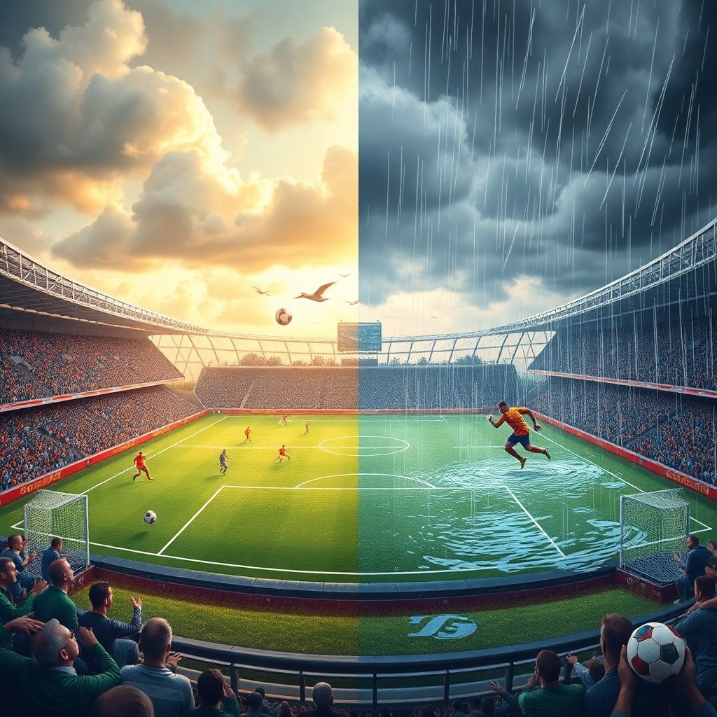 Как погодные условия влияют на голы и сейвы в футболе